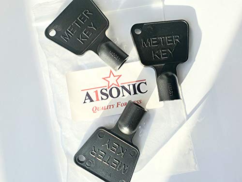 A1SONIC® - Llave triangular para medidor de gas eléctrico, llave de plástico negra (tres)