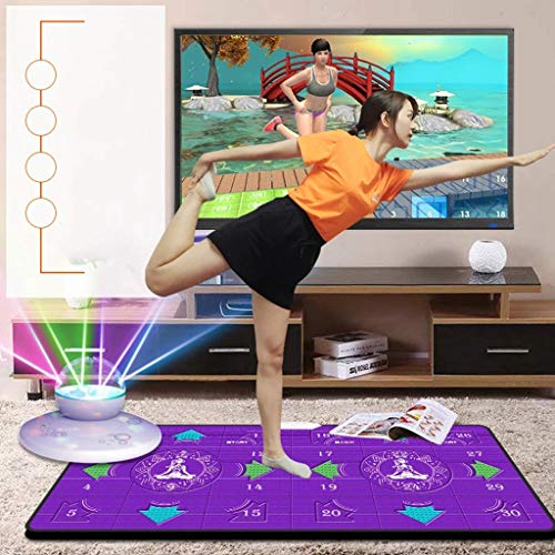 acc Estera de baile de juego iluminada, almohadilla de doble baile estilo arcada juegos de baile somatosensory Gamepad TV Videojuegos Yoga para fiesta de fitness hogar