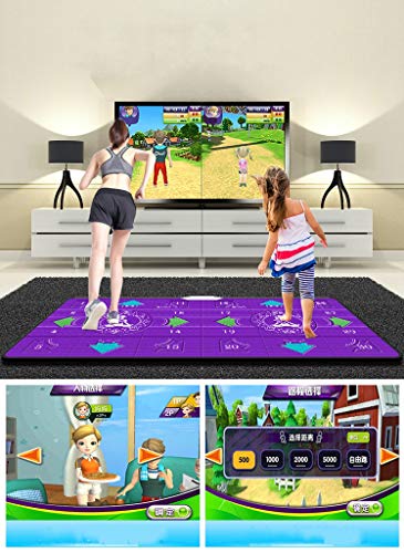 acc Estera de baile de juego iluminada, almohadilla de doble baile estilo arcada juegos de baile somatosensory Gamepad TV Videojuegos Yoga para fiesta de fitness hogar