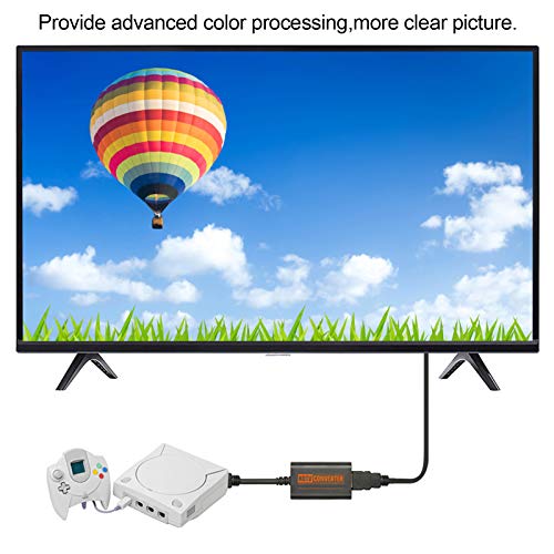 Adaptador de Pantalla HDMI Video Converter para Sega Dreamcast Compatible con NTSC 480I 480P, PAL 576I