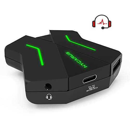 Adaptador de teclado y ratón HYCARUS para Nintendo Switch / Xbox One / PS4 / PS3, adaptador de teclado PS4 y adaptador de teclado Xbox