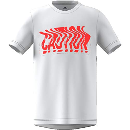 adidas JB OT Run tee Camiseta, Niños, Blanco/Rojsol, 152 (11/12 años)