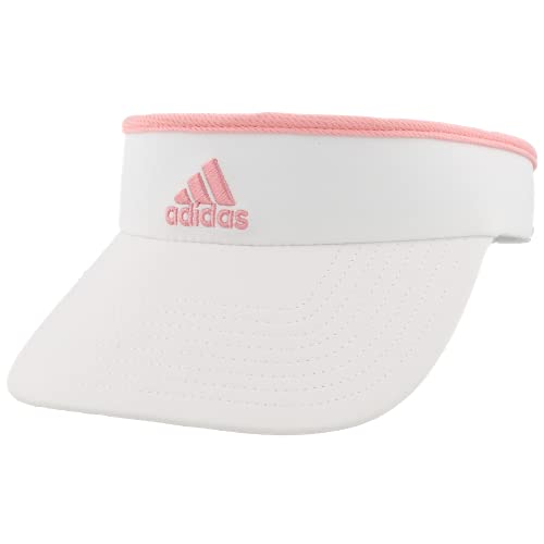 adidas Women's Match Visor, White/Glory Pink, ONE SIZE