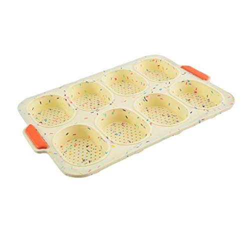 Adore store 8-Rejilla de la Torta Oval Molde de Silicona Antiadherente para Hornear Herramienta Colorido Baguette Pan Pan Perforada para la Cocina casera