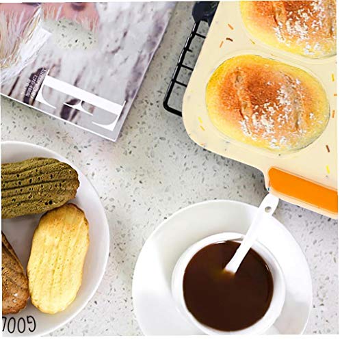 Adore store 8-Rejilla de la Torta Oval Molde de Silicona Antiadherente para Hornear Herramienta Colorido Baguette Pan Pan Perforada para la Cocina casera