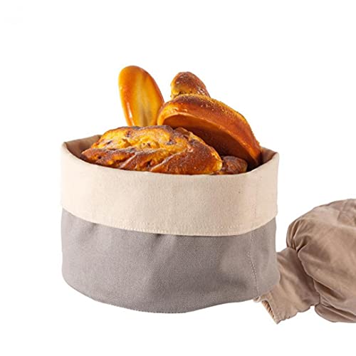 Adore store Pan Sirviendo Cesta Reversible Tela Pan Bin Cotton Food Storage Organizador, Essentials Homes