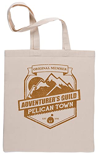 Adventurers Guild Pelican Town Reutilizable Algodón Beige Bolsa de la Compra Reusable Cotton Shopping Bag