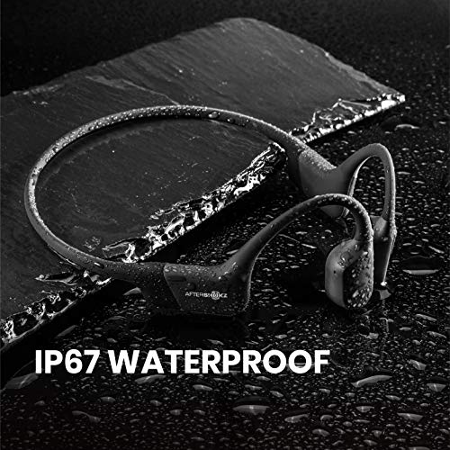 AfterShokz Aeropex, Auriculares Deportivos Inalambricos con Bluetooth 5.0, Tecnología de Conduccion Osea, Diseño Open-Ear, Resistente al Polvo y al Agua IP67, Cosmic Black