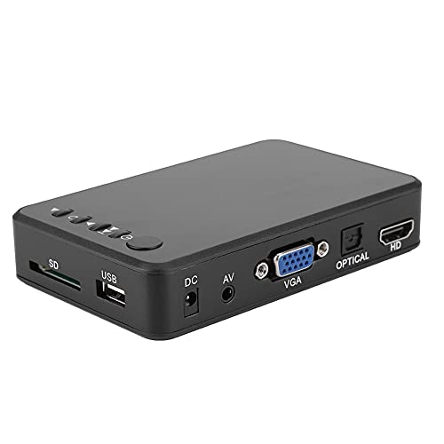 Agatige 4K Mini HD Digital Media Player, 1080P Mini HDMI Media Audio y Video Reproductor de Publicidad Reproductor de Disco Duro(UE Plug 110-240V)