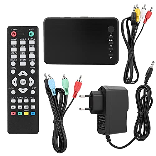 Agatige 4K Mini HD Digital Media Player, 1080P Mini HDMI Media Audio y Video Reproductor de Publicidad Reproductor de Disco Duro(UE Plug 110-240V)
