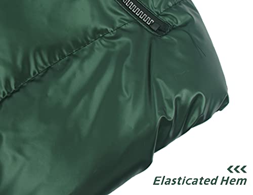 AIEOE Chaqueta de plumón sin mangas chaleco de plumón con capucha para niños abrigos sin mangas para niña niño impermeable cálido verde 9-10 años