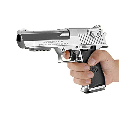AIITLLYNA Pistola de Juguete,Pistola para Niños,Pistola de Juguete de Bala Suave,Pistola para Niños con Balas de Espuma,Juguetes y Regalos de Cumpleaños para Niños y Niñas(Plata & Negro )