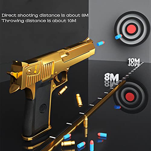 AIITLLYNA Pistola de Juguete,Pistola para Niños,Pistola de Juguete de Bala Suave,Pistola para Niños con Balas de Espuma,Juguetes y Regalos de Cumpleaños para Niños y Niñas(Plata & Negro )