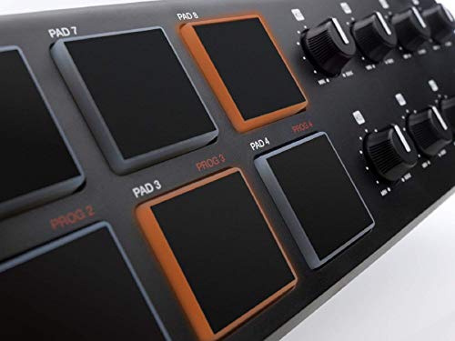 AKAI Professional LPD8 - Controlador USB MIDI portátil con 8 pads y potenciómetros, para cualquier DAW e instrumento virtual, Mac y PC