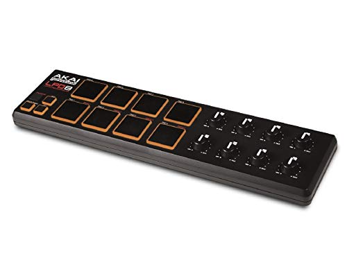 AKAI Professional LPD8 - Controlador USB MIDI portátil con 8 pads y potenciómetros, para cualquier DAW e instrumento virtual, Mac y PC