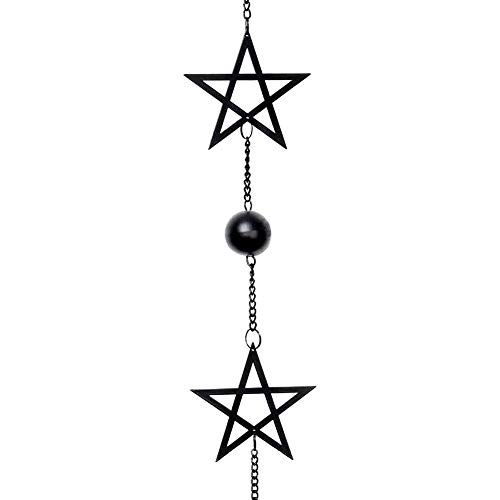 Alchemy Gothic Adorno Colgante Gótico con Pentáculos - Negro