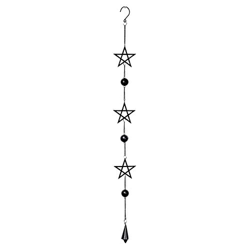Alchemy Gothic Adorno Colgante Gótico con Pentáculos - Negro