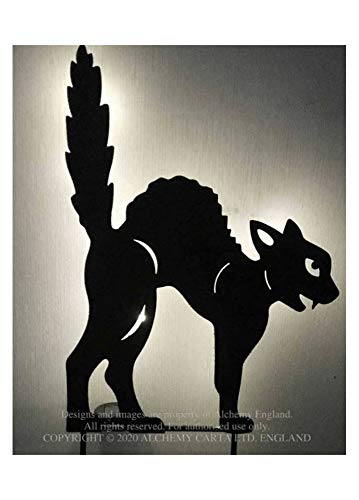 Alchemy Gothic Lámpara animal Black Cat Garden Light