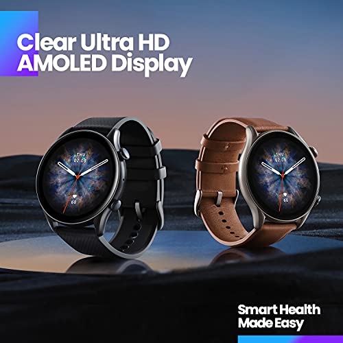 Amazfit GTR 3 Pro Smartwatch Deportivo Pantalla AMOLED de 1.45"Frecuencia Cardíaca Sueño Estrés Monitorización de SpO2 150+ Modos Deportivos GPS Llamadas Bluetooth Control de Música Alexa Marrón