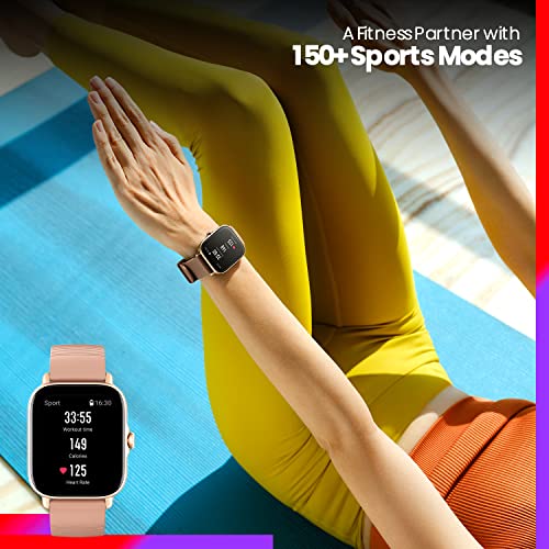 Amazfit GTS 3 Smartwatch Fitness Monitoreo de Ciclo Femenino con Frecuencia Cardíaca, SpO2 Sueño Estrés Reloj Inteligente con150+ Modos Deportivos GPS 5 ATM a Prueba de Agua Alexa Integrado Rosa