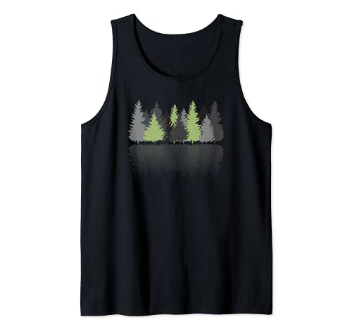 Amazing Forest Reflection Nature Ozone Trees Woods Camiseta sin Mangas