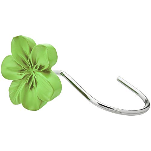 Amazon Basics - Ganchos para cortina de ducha, flor, verde