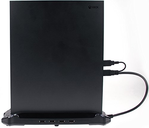 Amazon Basics - Plataforma de soporte vertical y USB 3.0 para Xbox One X, Negro