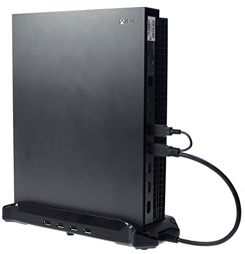 Amazon Basics - Plataforma de soporte vertical y USB 3.0 para Xbox One X, Negro