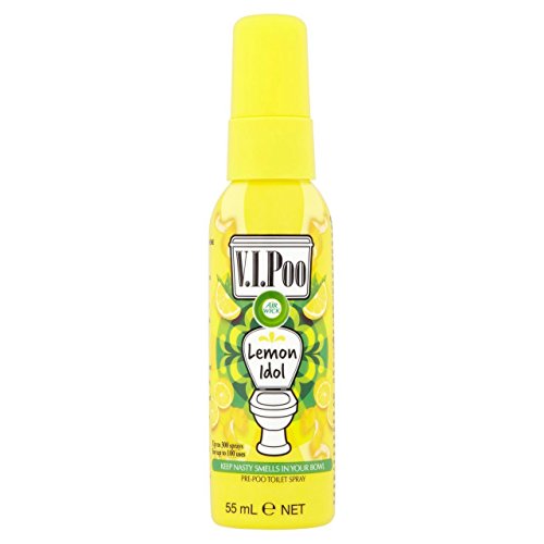 Ambientador Lemon Idol para el inodoro de V.I.Poo, para usar antes evacuar, de 55 ml