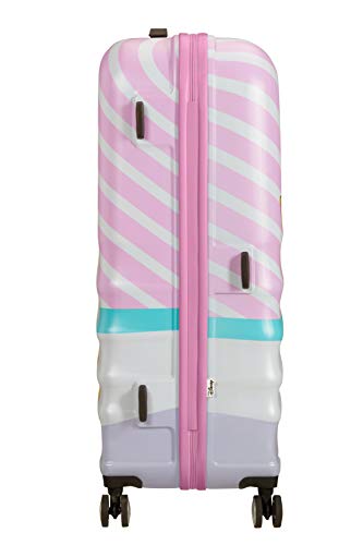 American Tourister Wavebreaker Disney - Spinner L Maleta, 77 cm, 96 L, Multicolor (Daisy Pink Kiss)