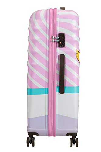 American Tourister Wavebreaker Disney - Spinner L Maleta, 77 cm, 96 L, Multicolor (Daisy Pink Kiss)