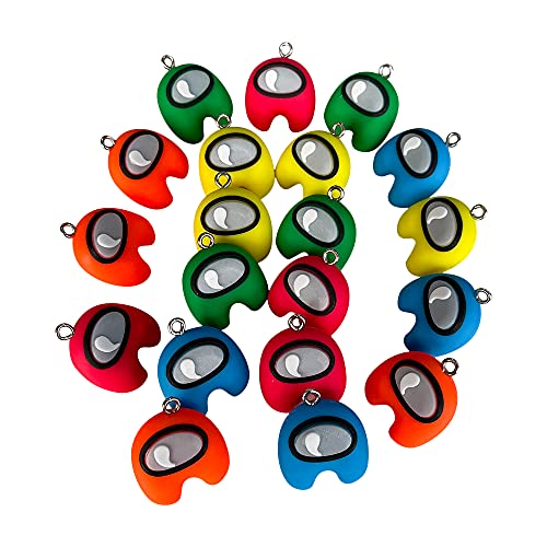 Among_us Mini Llaveros Pendientes Muñeca Juguete Entre Nosotros Juegos de Personajes Llave(20 piezas)