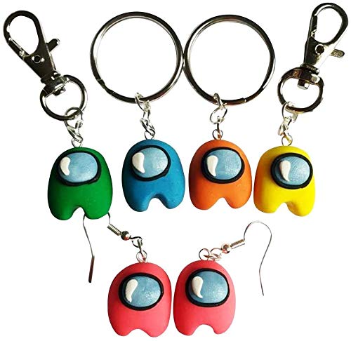 Among_us Mini Llaveros Pendientes Muñeca Juguete Entre Nosotros Juegos de Personajes Llave(20 piezas)