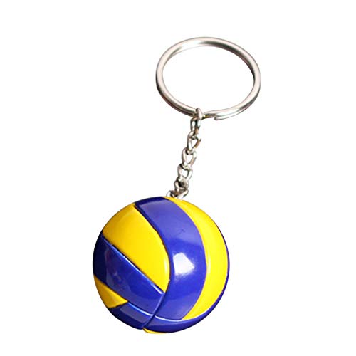 Amosfun llavero de voleibol llavero de voleibol juego de pelota abanico titular de llave deportes recuerdo colgante bolsa adorno para navidad año nuevo rellenos de regalo