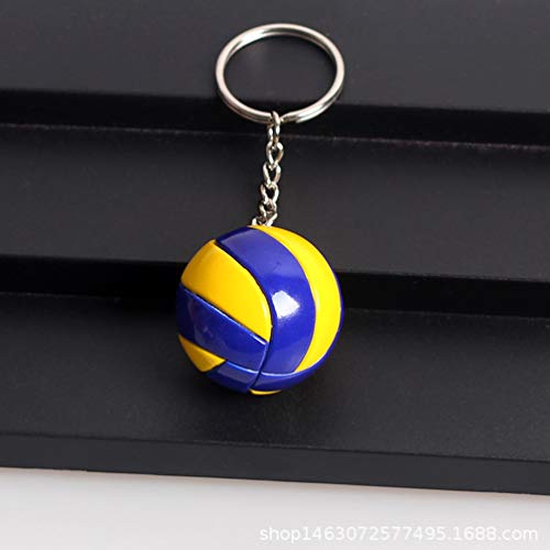 Amosfun llavero de voleibol llavero de voleibol juego de pelota abanico titular de llave deportes recuerdo colgante bolsa adorno para navidad año nuevo rellenos de regalo