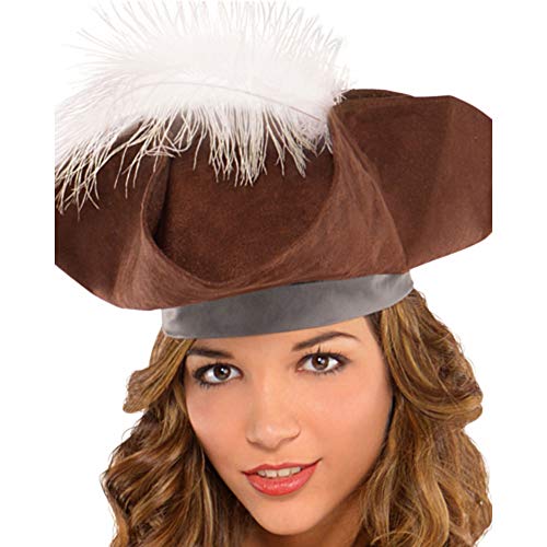 amscan 844604-55 Disfraz de pirata para mujer con sombrero y mangas-Talla 8-10-1 PC