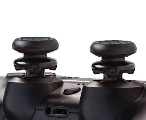 ANDERK Joystick Thumbstick Caps - Accesorios de Controlador de juego, Accesorios Esenciales para el Juego mando PS4 [playstation_4], Black