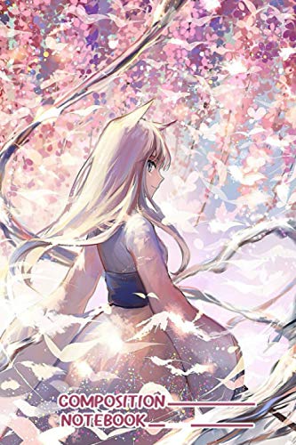 Anime Fox Girl Under Sakura Tree Notebook: (110 Pages, Lined, 6 x 9)