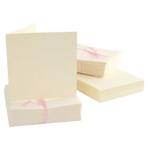 Anita's Docrafts - Paquete de 100 tarjetas A6 (135 x 135 mm), crema