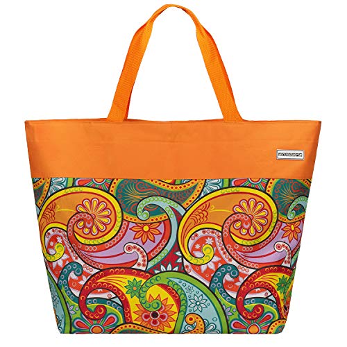 Anndora XXL Shopper - Bolsa de playa, para la compra, de hombro, Color naranja. (Naranja) - TW-8220-251