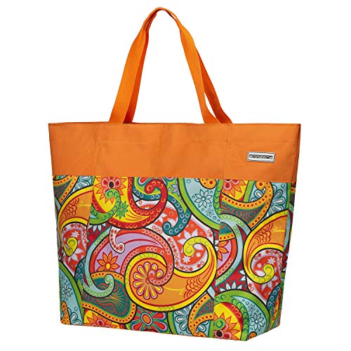 Anndora XXL Shopper - Bolsa de playa, para la compra, de hombro, Color naranja. (Naranja) - TW-8220-251
