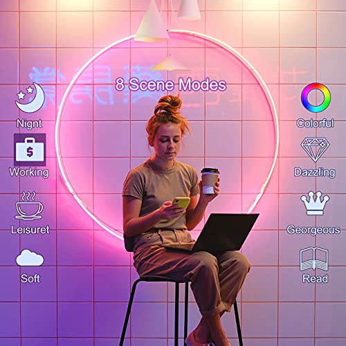 ANTELA Bombilla Inteligente LED WiFi Compatible con Alexa/Google Home, Bombilla Inteligente Alexa 5.5W 470LM E14 Bombilla LED RGB Regulable 16 Millones de Colores Blanco Cálido/Frío 2700K-6500K RA80