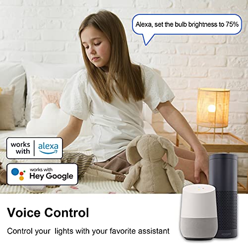 ANTELA Bombilla Inteligente LED WiFi Compatible con Alexa/Google Home, Bombilla Inteligente Alexa 5.5W 470LM E14 Bombilla LED RGB Regulable 16 Millones de Colores Blanco Cálido/Frío 2700K-6500K RA80