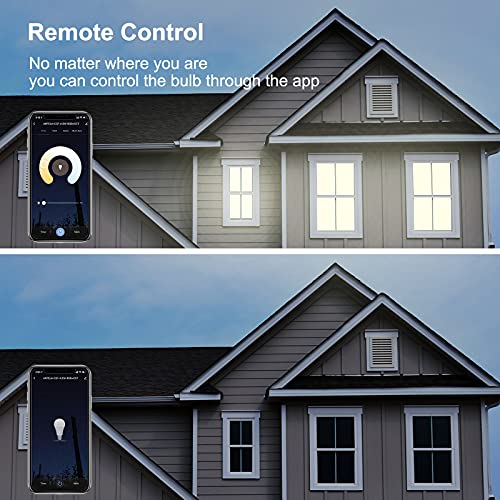 ANTELA Bombilla Inteligente LED WiFi Compatible con Alexa/Google Home, Bombilla Inteligente Alexa 5.5W 470LM E14 Bombilla LED RGB Regulable 16 Millones de Colores Blanco Cálido/Frío 2700K-6500K RA80