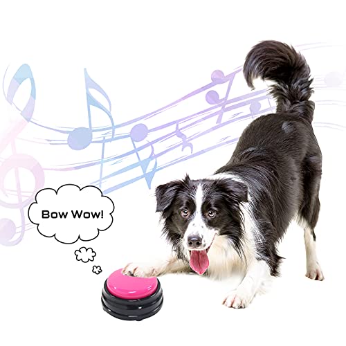 Aoresac Buzzer - Sonora de grabación Vocal fácil de transportar, zumbadores de sonido, luz para juegos de familia, entrenamiento de animales, juego de 4 (tipo 1)