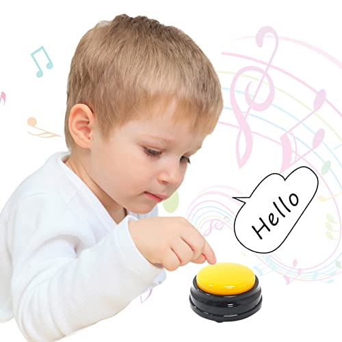 Aoresac Buzzer - Sonora de grabación Vocal fácil de transportar, zumbadores de sonido, luz para juegos de familia, entrenamiento de animales, juego de 4 (tipo 1)