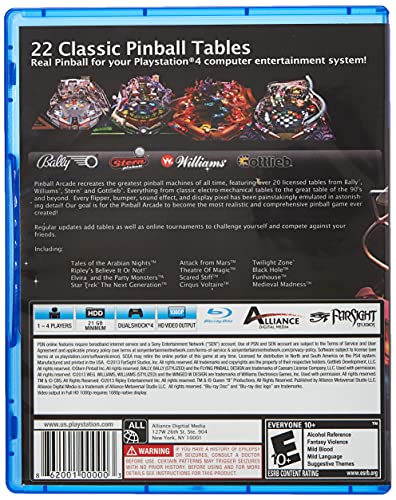 Arcade Pinball PS-4 US [Importación americano]