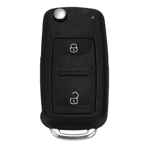 Asdomo 2 Button Remote Key Fob Case with Battery For VW Transporter T5 Polo Golf Polo