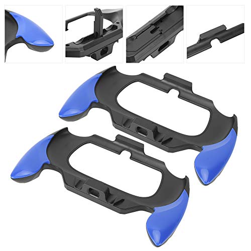 ASHATA 2 Piezas de Agarre de Mano para PS Vita 2000, Soporte de plástico para manija de gatillo, Soporte de Caja para PS Vita 2000, Accesorio de Soporte de Agarre de Manillar para Gamepad(Azul)