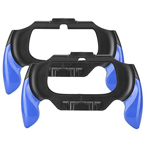 ASHATA 2 Piezas de Agarre de Mano para PS Vita 2000, Soporte de plástico para manija de gatillo, Soporte de Caja para PS Vita 2000, Accesorio de Soporte de Agarre de Manillar para Gamepad(Azul)
